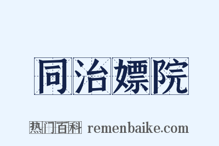 同治嫖院是什么意思的图片